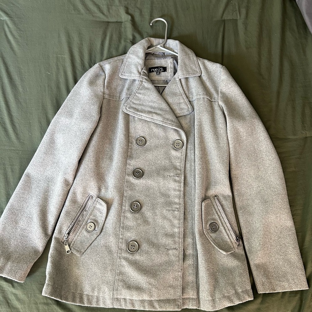Rue21 Women's Light Gray Peacoat